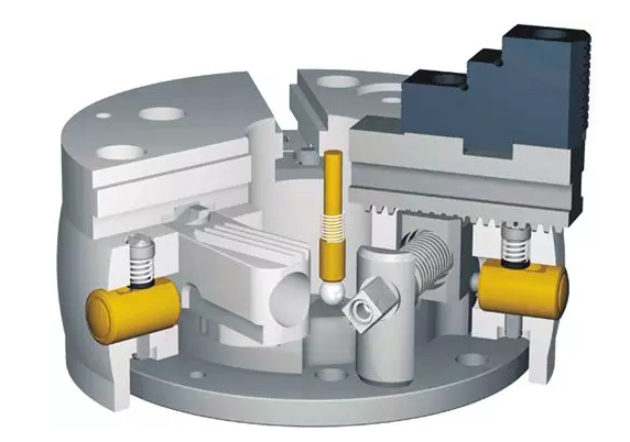 SCHUNK雄克剎車盤產品主要是種類繁多,已一個年產1000W片的企業,通常剎車盤型號在上千種。每次加工不同產品需要進行卡爪的換爪。